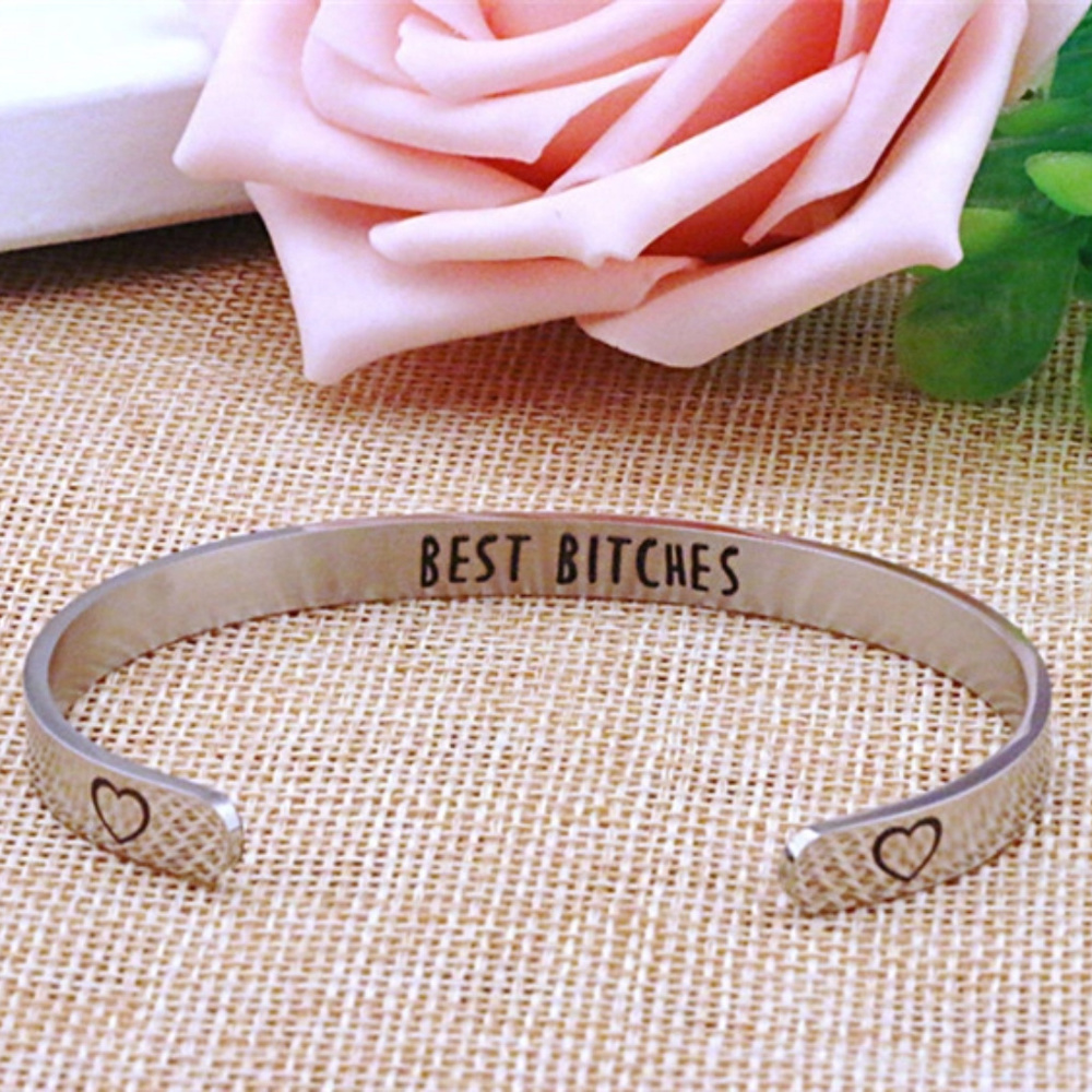 Best Bitches Bracelet/Cuff/Bangle-Silver